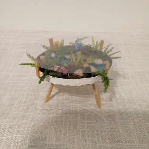Dollhouse miniature clear top - miniature,