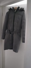 Wallis Grey Winter Women's Coat Size UK 12/14  EUR 40/42
