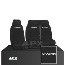 NEW VAUXHALL VIVARO 2019 ONWARDS - HEAVY DUTY BLACK WATERPROOF VAN SEAT COVERS