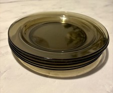 Set Of 5 Vintage French Smoked