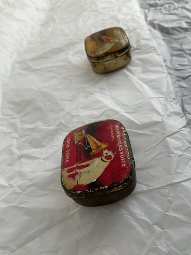 His masters voice needle - masters, tins