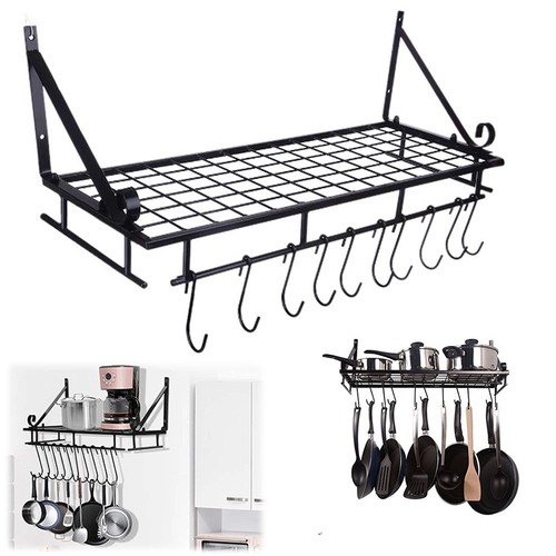 Wall mounted pot pan rack - pan,
