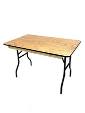 4ft Varnished Wooden Tables, Varnished Wooden Trestle Table, Tables