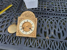 GUSTAV BECKER Antique German Vienna wall clock spring movement works enamel dial