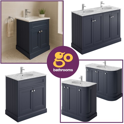 Grey traditional vanity unit - vanity,