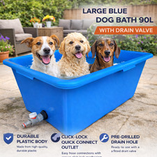 90L Large Blue Dog Bath Tub