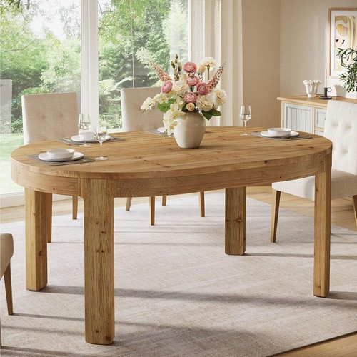 Solid wood oval dining - solid,