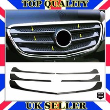 Chrome Front Grill 5 pcs BLACK