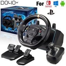 DOYO Gaming Racing Steering Wheel With Pedals + Shifter For PS4 PS3 PC