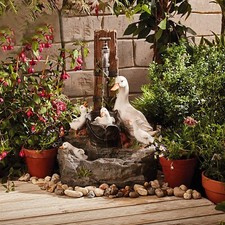Serenity Duck Pond Garden Water Feature Cascade Self Contained 60cm Ornament NEW