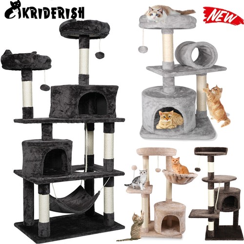 Multilevel cat tree - cat, scratching