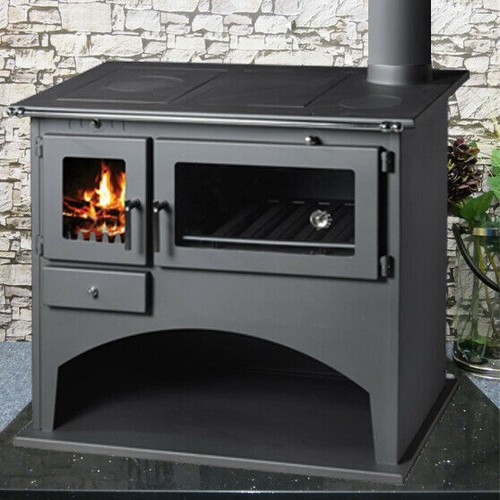 Wood burning range stove - range, oven