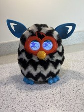 Hasbro Furby Boom 2012 Black White Zebra Zig Zag Fully Working Tested