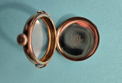 Antique gold wrist watch case