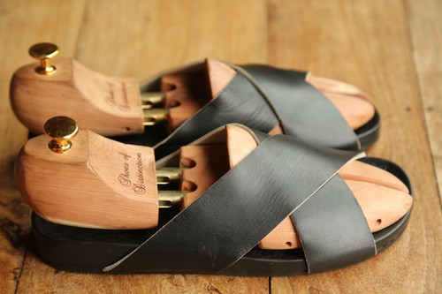 Gucci black leather sandals - leather,