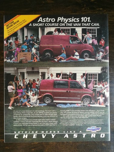 Vintage 1986 chevrolet - chevrolet, astro