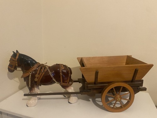 Vintage shire horse - and, cart