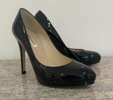 Ladies black platform sledge