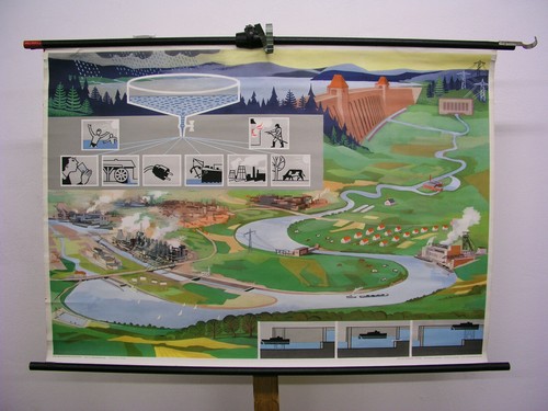 School wall map beautiful old - map,