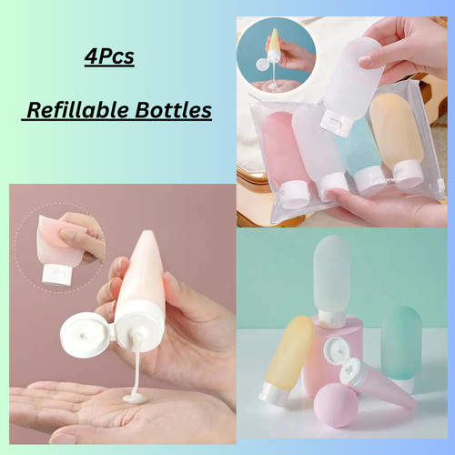 4pcleak proof silicone travel - silicone,