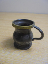 Vintage Gaskell & Chambers, Half Gill Pewter & Brass, Measuring Cup, Blackfriars