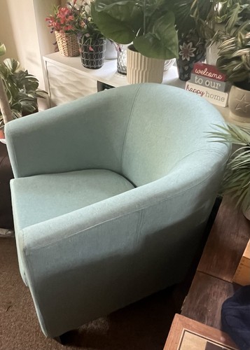 Teal fabric tub chair - teal,