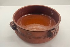 Italian handmade half-glazed terracotta cooking pot from Grottaglie in Puglia