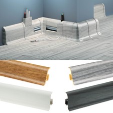 Plastic Skirting Board Wire Cover Design Cezar Premium PVC Skirting 59mm x2.2m