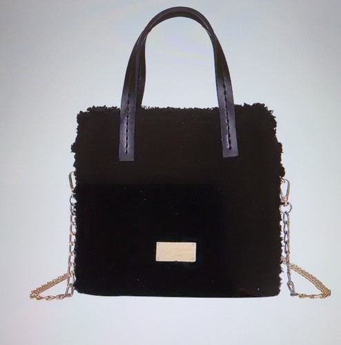 Black plush diy - diy, tote