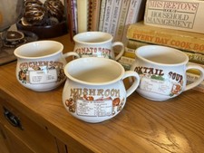 Four Vintage Soup Bowls with