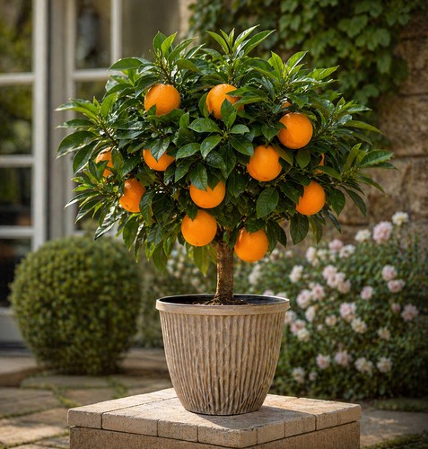 Large citrus orange tree - citrus,