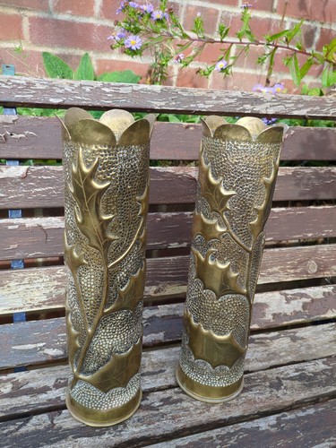 Pair vintage ww1 - ww1, brass