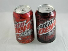 Mountain Dew Code Red Standard & Art Full 12 Oz Can Brand New MTN
