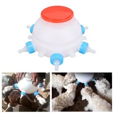 Lamb Feeder Bucket 6 Nipples 2.5L Milk Jug Livestock Lamb Piglet Nursing Bottle