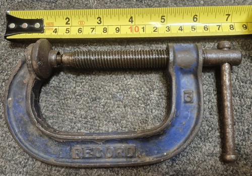 Vintage record g clamp - 3",