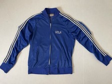 Vintage UCLA Track Jacket from Bonnie Sportswear Unisex Medium Blue White Stripe
