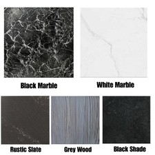 Vinyl Self Adhesive Tiles Black White Marble Effect Wood Kitchen Bathroom Floor