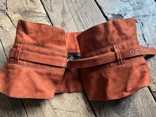 HARDY AIMIES Saville Row unique soft wide leather Japanese OBI corset wrap BELT