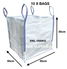 ✅ 10 x TONNE BUILDERS BAGS HEAVY DUTY RUBBLE BULK DUMPY GARDEN WASTE SACKS JUMBO