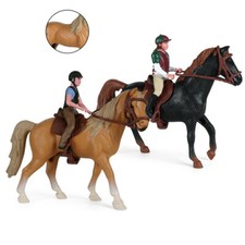 Horse & Ponies Competition Horse with Rider Toy Figure Simulation Animals Decor