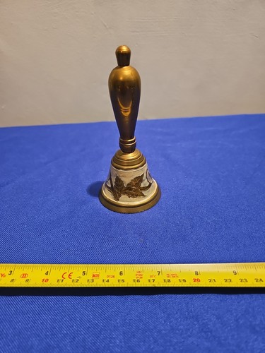 Vintage brass hand bell with - brass,
