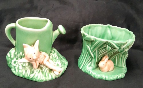 Vintage sylvac green pottery - green,