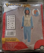 Child Pokemon Squirtle Costume ages 3-4 official  kawaii bodysuit cosplay Xmas 