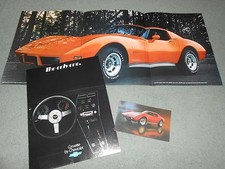 1977 CHEVROLET CORVETTE NOS BROCHURE + ORIGINAL '77 'VETTE POSTCARD 2 For 1 Deal