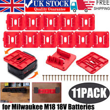 11x Battery Holder for Milwaukee M18 18V Batteries Wall Mount Battery Storage