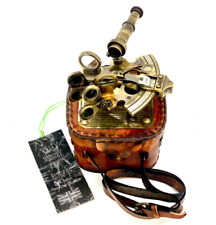 Antique Maritime Nautical Sextant Vintage Marine Astrolabe Compass Sextant & Box