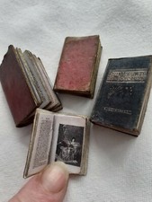 Miniature Antique Book Covers Pages Kit 4 Dolls House Diorama Library Room 1:12 