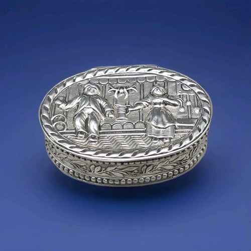 Antique dutch 800 silver pill - antique,