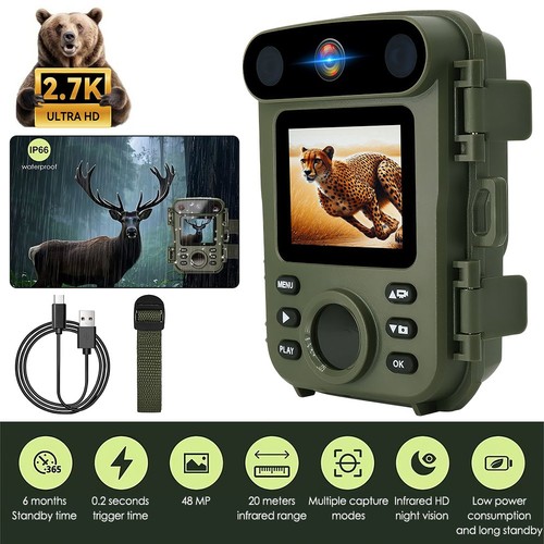 Wildlife trail camera 48mp lcd - wildlife,