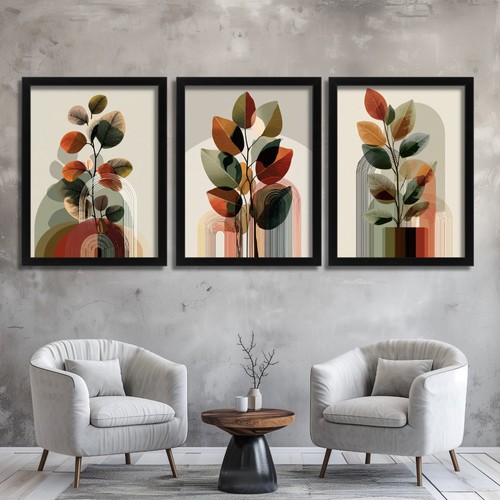 Set modern botanical wall - of,